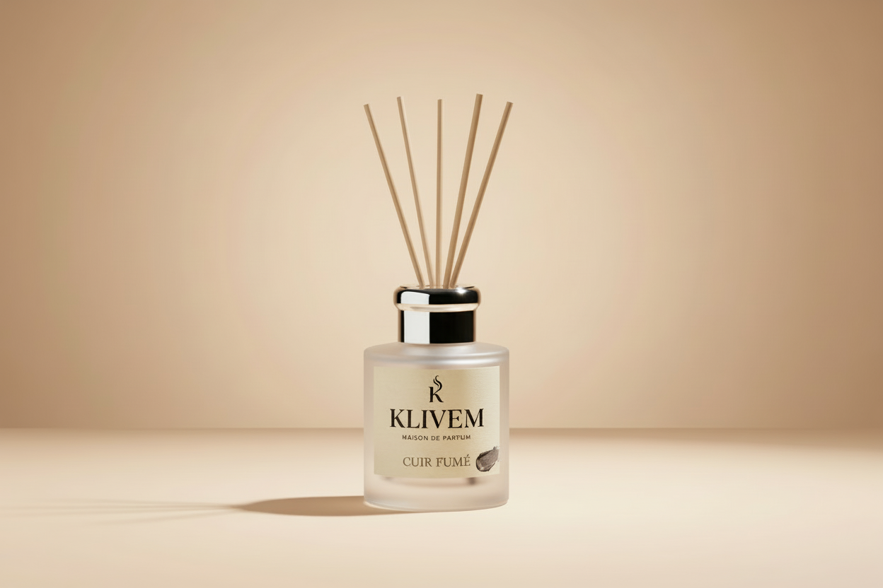Luxury Reed Diffuser – Cuir Fumé by KLIVEM